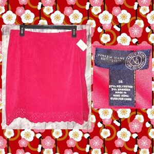 Venezia brand Wine Red Soft Knit Pencil Skirt Sz 16 Lane Bryant